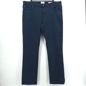 William Rast Mens Pants Dean Slim Straight 40x32 Navy Blue Chino Twill Justin T